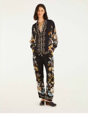 Black Flowerful Garden Pajama
Pants by Farm Rio! DT